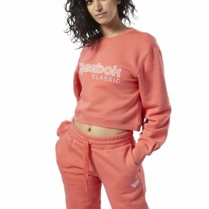 Bluza Damskie Reebok Classic Fleece Różowe PL 32LGMEH